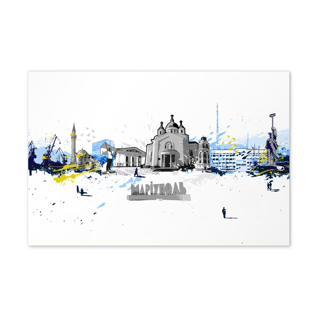 Postkarte - Skyline Mariupol artlia