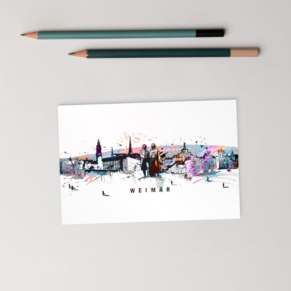 Postkarte - Skyline Naumburg artlia