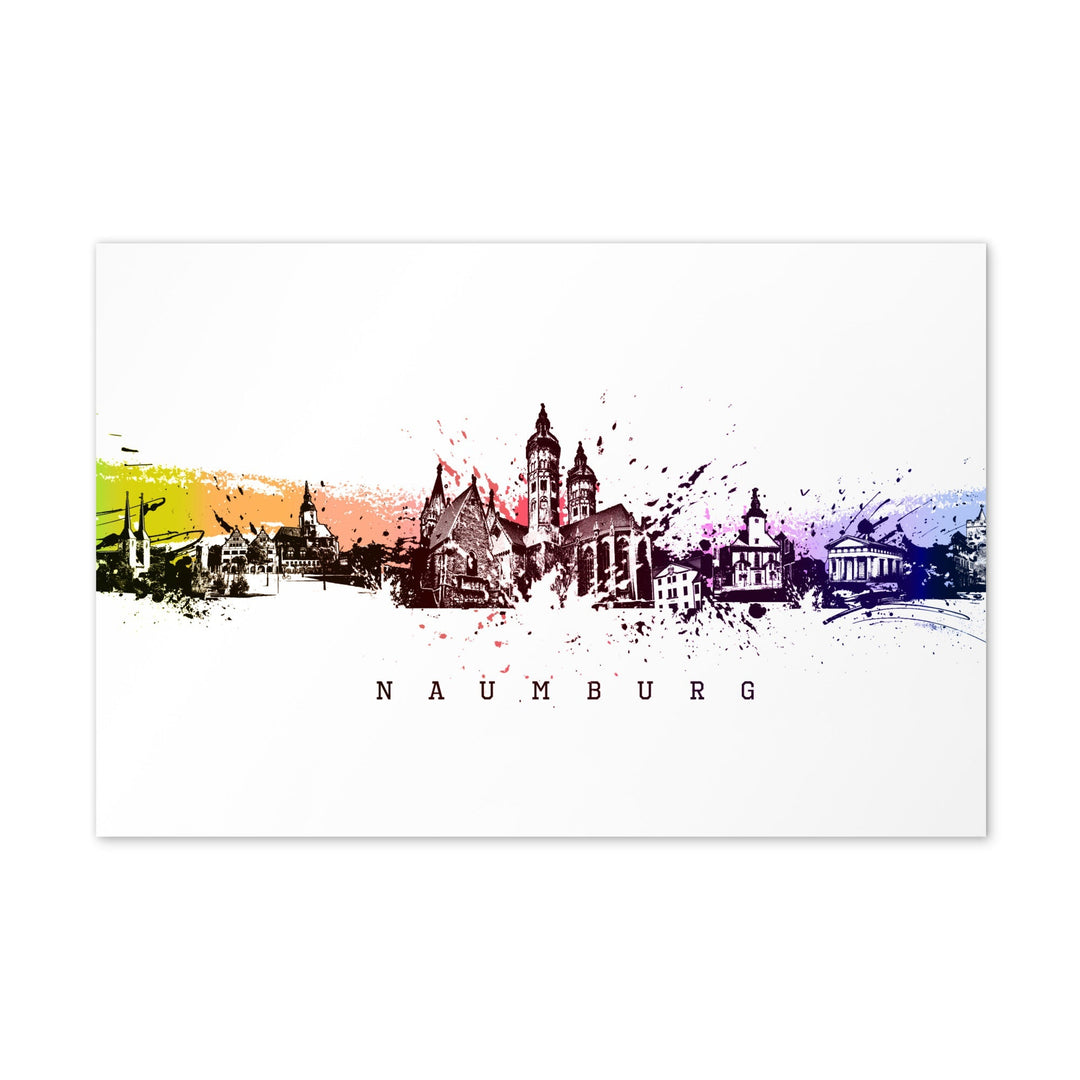 Postkarte - Skyline Naumburg artlia