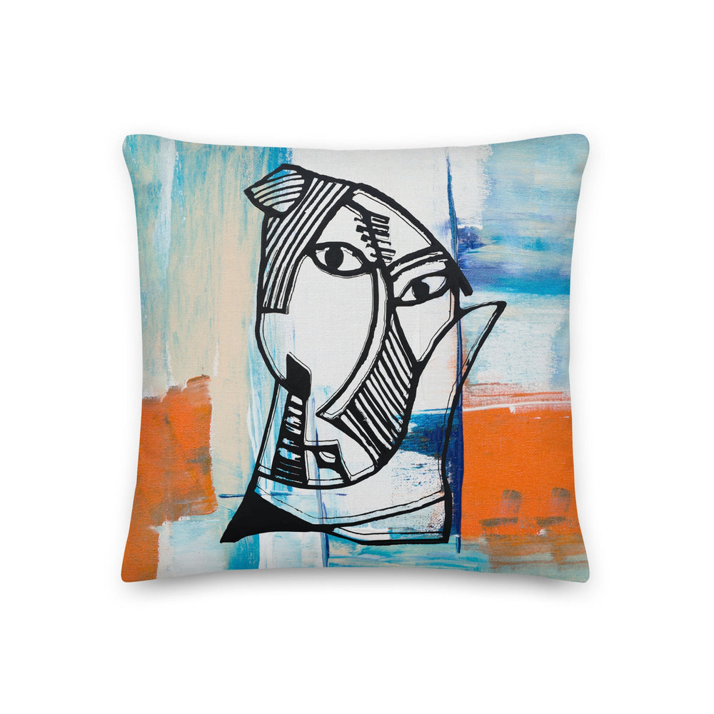 Premium-Kissen - Pablo Picasso, Les Demoiselles d’Avignon in orange Pablo Picasso 46x46 cm (18″×18″) artlia