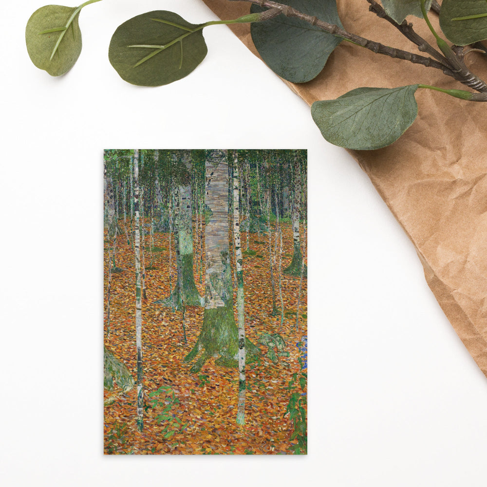 Postkarte - Gustav Klimt, Birkenwald artlia