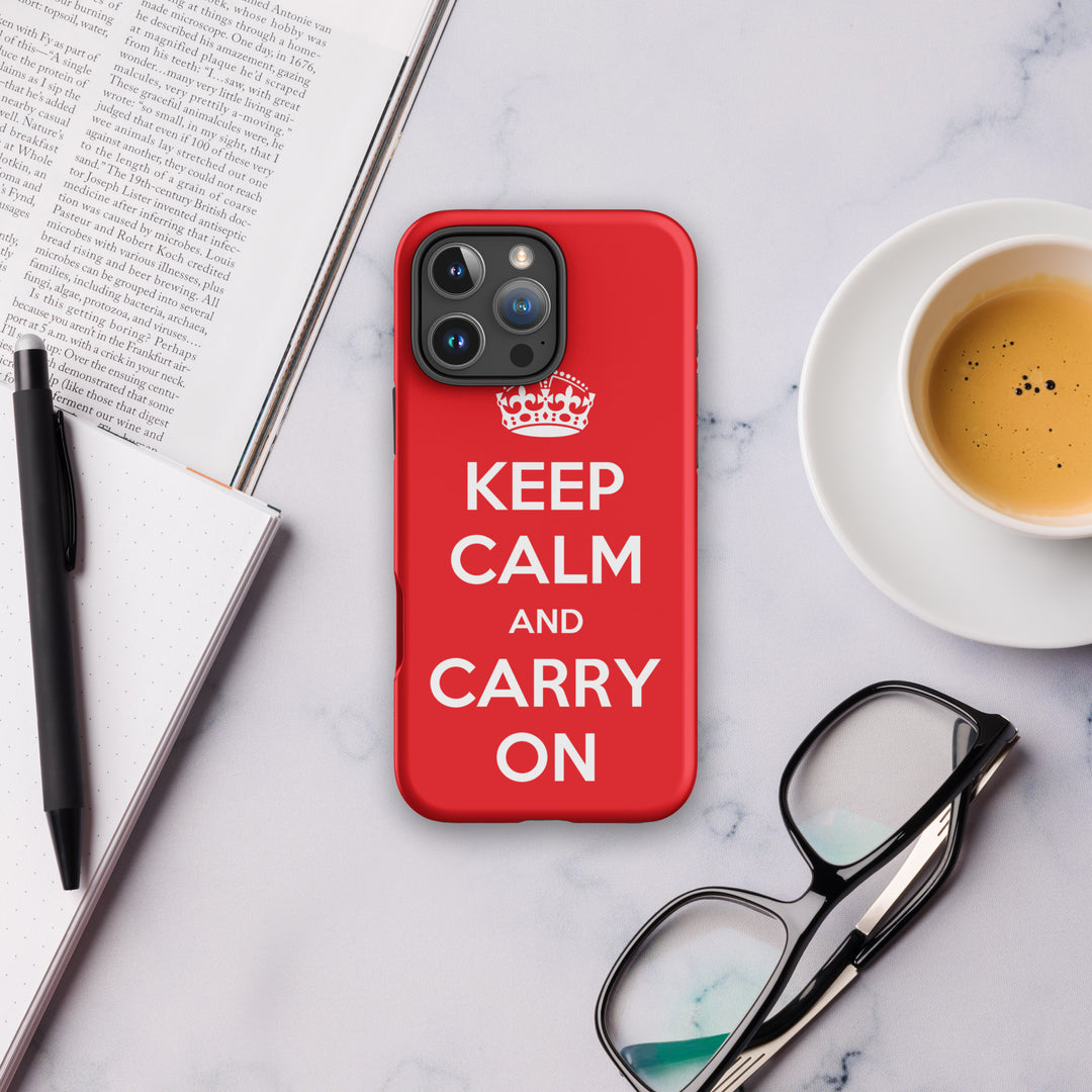 Hardcase iPhone® Handyhülle - Keep Calm and Carry on