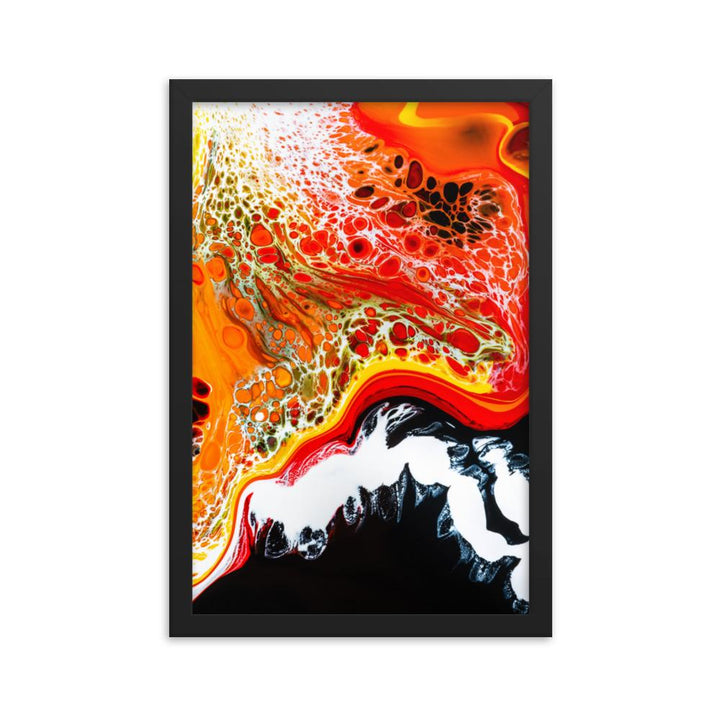 Fractal Abstract 10 - Poster im Rahmen Alexandru Antoci Schwarz / 30x45 cm artlia