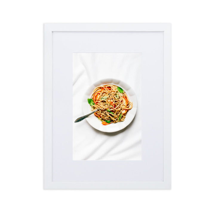 Poster mit Passepartout - leckere Spaghetti Kuratoren von artlia Weiß / 30×40 cm artlia