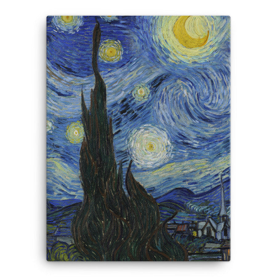 Starry Night, Van Gogh - Leinwand vertikal / 30x41 cm artlia